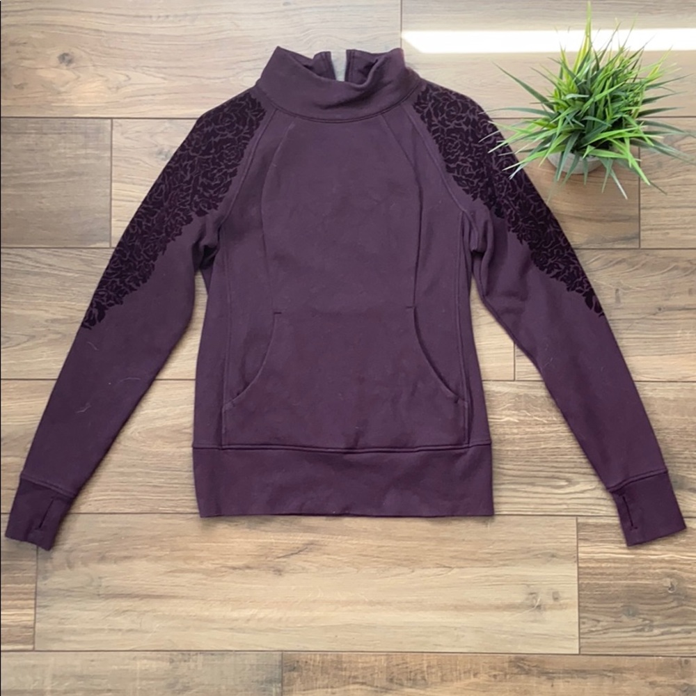 Lululemon Floral Flock Pullover Velvet Sweatshirt